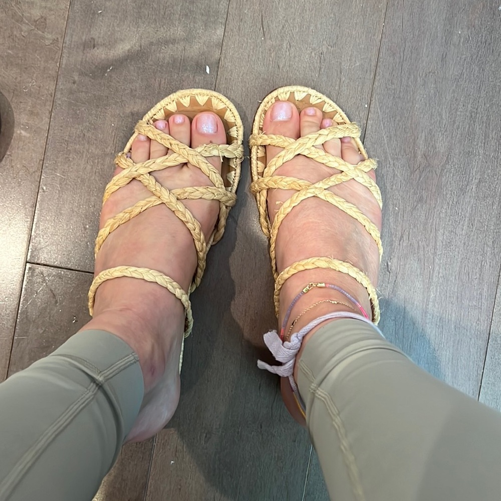 Carrie Forbes Raffia Sandals 39